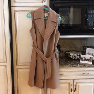 Michael Kors camel long vest